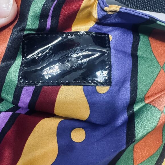 Sharif Couture Silk Bag Purse colorful vintage 90s shoulder rainbow - Picture 5 of 7